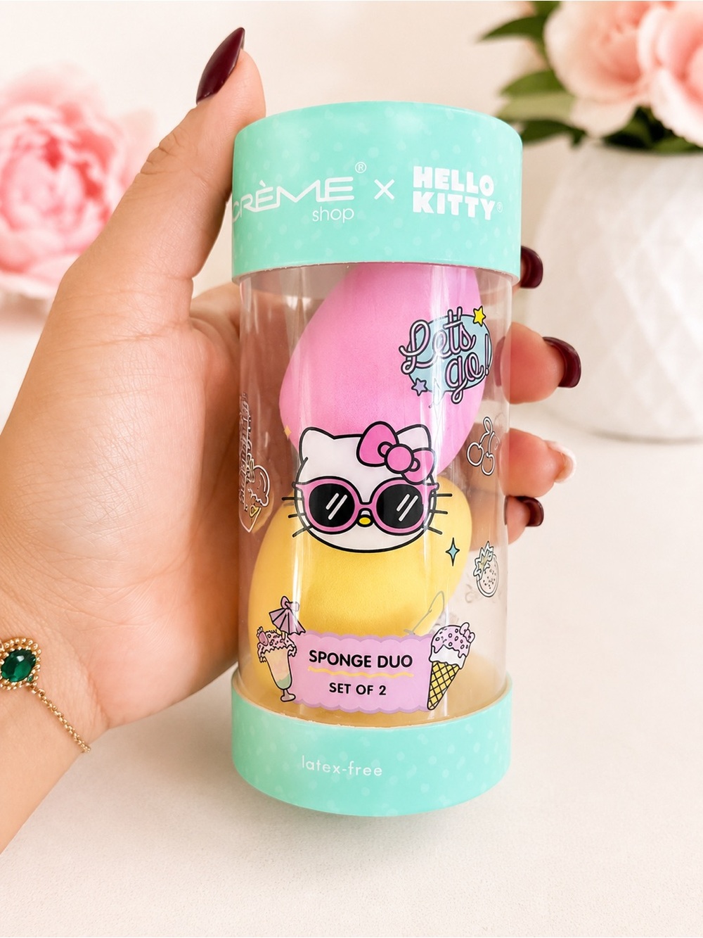 The Crème Shop x Hello Kitty Sponge Duo Set of 2 Makeup Blender Sponges New